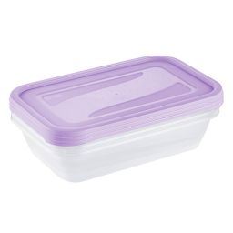 Keeeper Fredo Fresh pojemniki na żywność (3 szt) zestaw przezroczysty-fioletowy 3067952500000