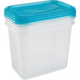 Keeeper Fredo Fresh zestaw pojemników do przechowywania 15,5x10,5x11,5 cm przezroczysty-niebieski 3067463200000