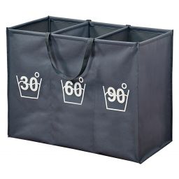 Kesper kosz na bieliznę i pranie 75x60x38 cm do sortowania 3 kieszenie poliester 89170