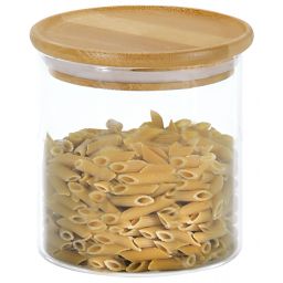 Kesper pojemnik do przechowywania 10x10 cm z pokrywą szkło/bambus 38008