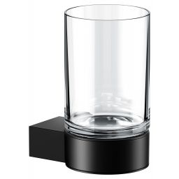 Keuco Black Selection kubek szklany z uchwytem czarny mat 14950379000