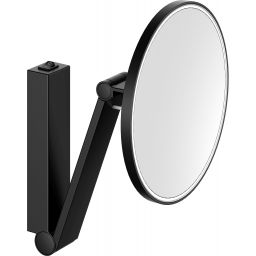 Keuco Cosmetic mirrors lusterko kosmetyczne 21,2x31,8 cm okrągłe z podświetleniem czarny mat 17612379004