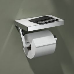 Keuco Reva uchwyt na papier toaletowy z półką chrom 12873019000