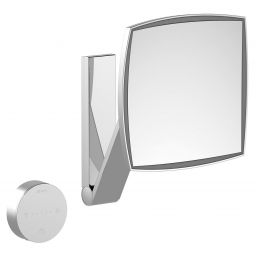 Keuco iLook Move lusterko kosmetyczne 20x20 cm kwadratowe z oświetleniem chrom 17613019002