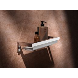 Keuco Edition 90 Square półka prysznicowa ze ściągaczką do wody chrom/aluminium 19159010000