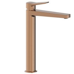 KFA Armatura Malaga Rose Gold bateria umywalkowa stojąca wysoka różowe złoto szczotkowane 4522-712-34