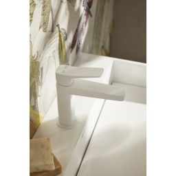 KFA Armatura Malaga White bateria umywalkowa stojąca biała 4522-815-44