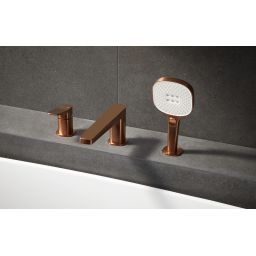 KFA Armatura Malaga Rose Gold bateria wannowo-prysznicowa nawannowa różowe złoto szczotkowane 4525-210-34