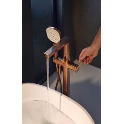 KFA Armatura Malaga Rose Gold bateria wannowo-prysznicowa wolnostojąca różowe złoto szczotkowane 4525-510-34