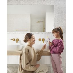 KFA Armatura Malaga Brushed Light Gold  bateria umywalkowa podtynkowa złoto szczotkowane 4529-810-31