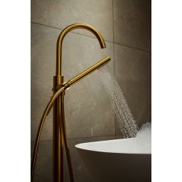 KFA Armatura Moza Gold bateria wannowo-prysznicowa wolnostojąca złoty szczotkowany 5035-510-31