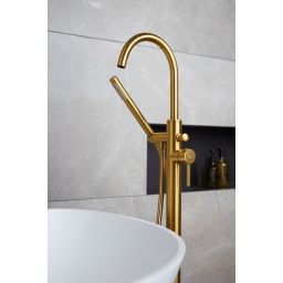 KFA Armatura Moza Gold bateria wannowo-prysznicowa wolnostojąca złoty szczotkowany 5035-510-31
