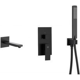 KFA Armatura Logon Black zestaw wannowo-prysznicowy podtynkowy czarny 5139-401-81