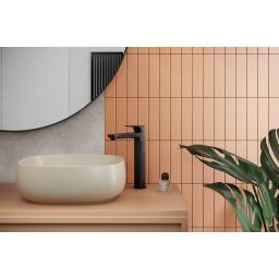 KFA Armatura Mokait Black bateria umywalkowa stojąca wysoka czarny mat 5532-612-81