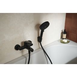 KFA Armatura Otava bateria wannowo-prysznicowa ścienna czarna 5554-010-81