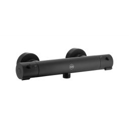 KFA Armatura Moza Black bateria prysznicowa ścienna termostatyczna czarny mat 5736-010-81