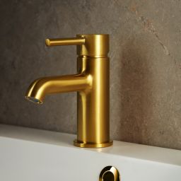 KFA Armatura Moza Gold bateria umywalkowa stojąca złoty szczotkowany 5032-815-31