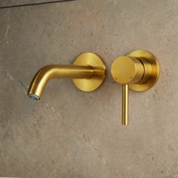 KFA Armatura Moza Gold bateria umywalkowa podtynkowa złoty szczotkowany 5039-810-31