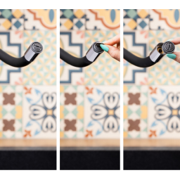 KFA Armatura Rumba bateria kuchenna stojąca chrom/czarny mat 6553-915-00