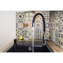 KFA Armatura Rumba bateria kuchenna stojąca chrom/czarny mat 6553-915-00