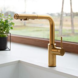 KFA Armatura Duero Pure Basic bateria kuchenna z filtrem stojąca złoto/stare złoto 6623-112-31