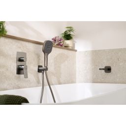 KFA Armatura Malaga Gun Metal Grey wylewka do baterii wannowej szara 836-007-61