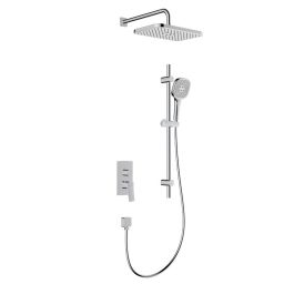 KFA Armatura Malaga zestaw prysznicowy podtynkowy z deszczownicą chrom 4529-301-00