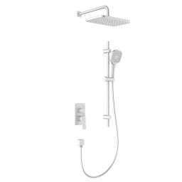 KFA Armatura Malaga White zestaw prysznicowy podtynkowy z deszczownicą biały 4529-301-44