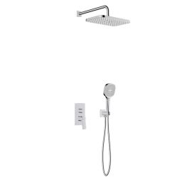 KFA Armatura Malaga zestaw prysznicowy podtynkowy z deszczownicą chrom 4529-501-00