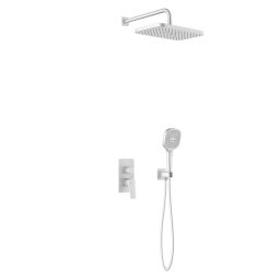 KFA Armatura Malaga White zestaw prysznicowy podtynkowy z deszczownicą biały 4529-501-44