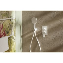 KFA Armatura Malaga White zestaw prysznicowy podtynkowy z deszczownicą biały 4529-501-44