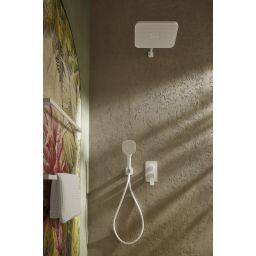 KFA Armatura Malaga White zestaw prysznicowy podtynkowy z deszczownicą biały 4529-501-44