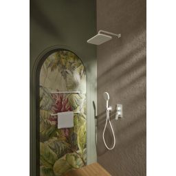 KFA Armatura Malaga White zestaw prysznicowy podtynkowy z deszczownicą biały 4529-501-44