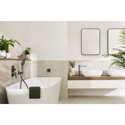 KFA Armatura Malaga Gun Metal Grey zestaw prysznicowy podtynkowy z deszczownicą szary 4529-501-61