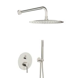 KFA Armatura Moza Brushed Nickel zestaw prysznicowy podtynkowy z deszczownicą nikiel szczotkowany 5039-501-21