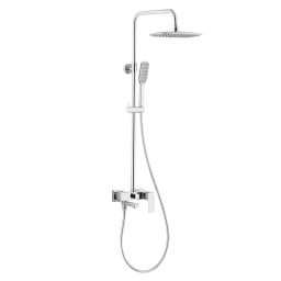 KFA Armatura Logon zestaw wannowo-prysznicowy ścienny z deszczownicą i wylewką chrom 5136-915-00