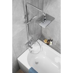 KFA Armatura Logon zestaw wannowo-prysznicowy ścienny z deszczownicą i wylewką chrom 5136-915-00