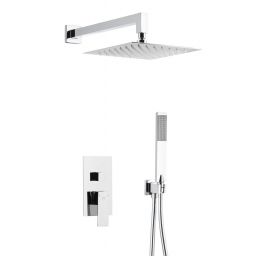 KFA Armatura Logon Chrom zestaw prysznicowy podtynkowy z deszczownicą chrom 5139-501-00