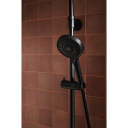 KFA Armatura Otava Black zestaw prysznicowy ścienny z deszczownicą czarny mat 5556-910-81