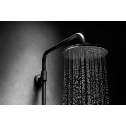 KFA Armatura Moza Black zestaw prysznicowy ścienny termostatyczny z deszczownicą czarny mat 5736-910-81