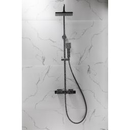 KFA Armatura Logon Black zestaw prysznicowy ścienny termostatyczny czarny 5746-910-81