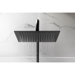 KFA Armatura Logon Black zestaw prysznicowy ścienny termostatyczny z deszczownicą czarny 5746-920-81