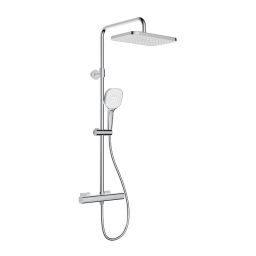 KFA Armatura Malaga zestaw prysznicowy ścienny termostatyczny z deszczownicą chrom 5756-910-00
