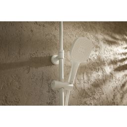 KFA Armatura Malaga White zestaw prysznicowy ścienny termostatyczny z deszczownicą biały 5756-910-44