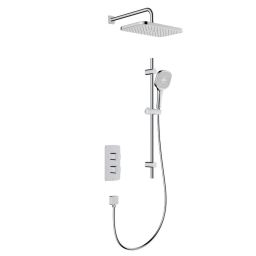KFA Armatura Malaga zestaw prysznicowy podtynkowy termostatyczny z deszczownicą chrom 5759-301-00
