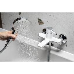 KFA Armatura Angelit zestaw prysznicowy ścienny chrom/biały 841-241-40