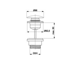 KFA Armatura korek do umywalki chrom 660-310-00