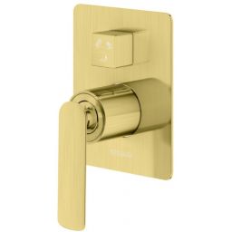 Kohlman Brushed Gold bateria wannowo-prysznicowa podtynkowa złoty szczotkowany QW211EGDB