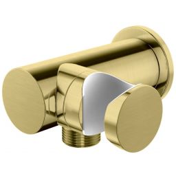 Kohlman Experience Brushed Gold przyłącze kątowe z uchwytem złoty szczotkowany QW004AEGDB
