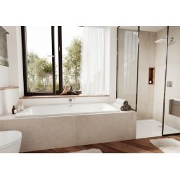 Kaldewei Cayonoplan brodzik 100x75 cm prostokątny model 2255-5 z obniżonym nośnikiem styropianowym biały 361547980001